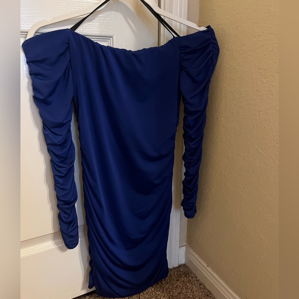 off the shoulder long sleeve dress